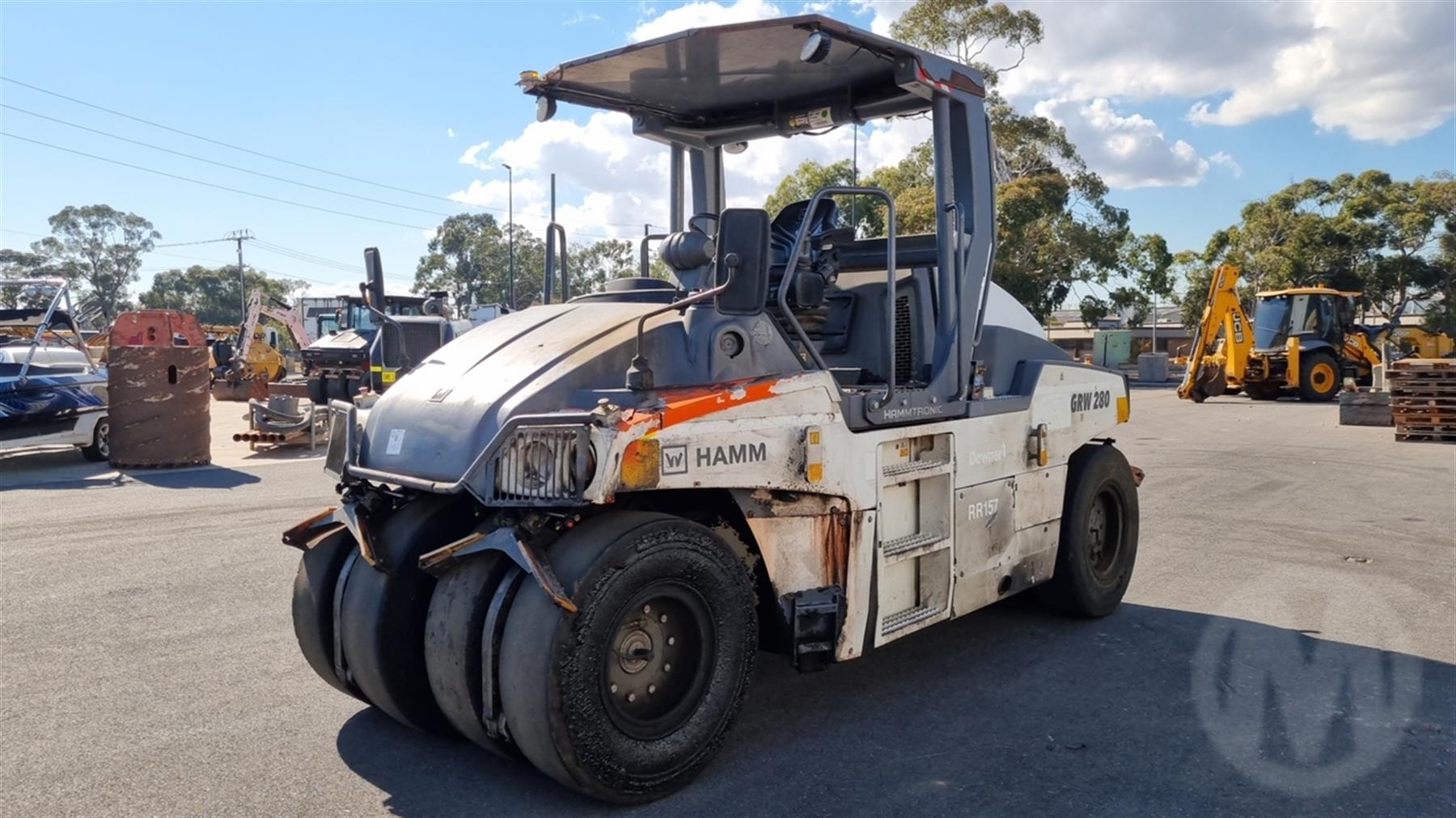 Used 2017 Hamm GRW28010 Multi wheel roller For Auction in National