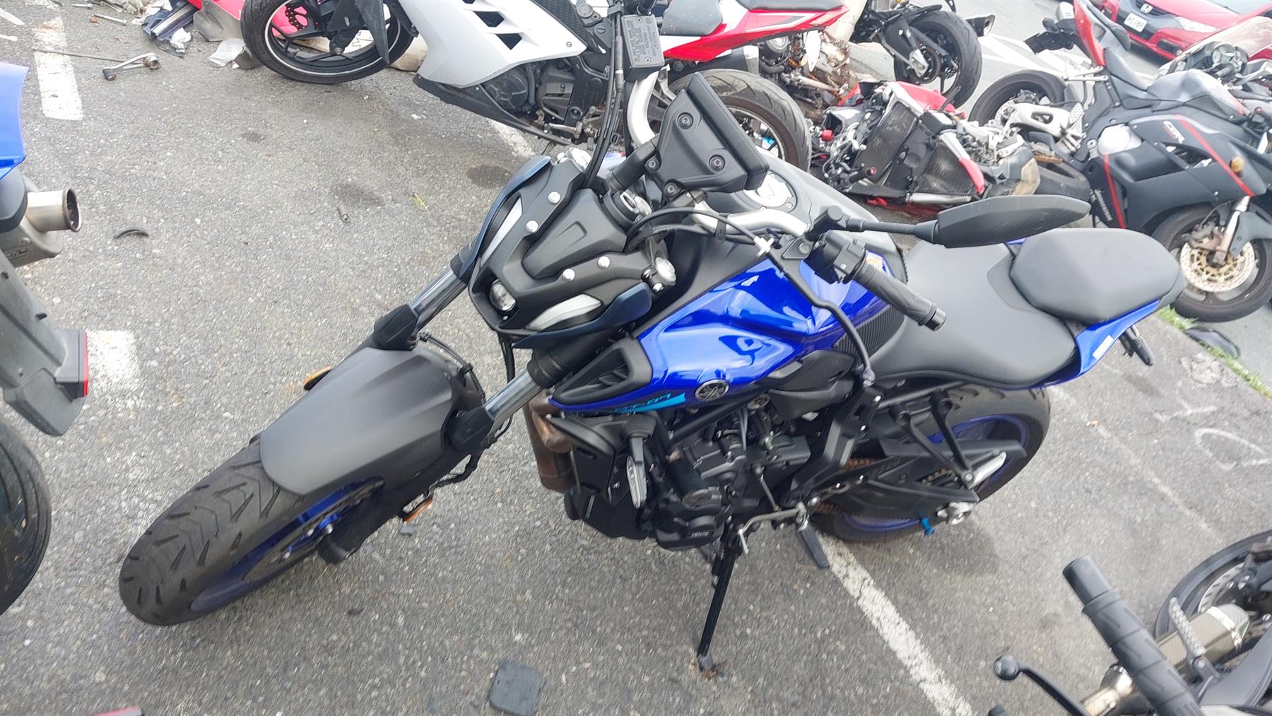 Damaged 2023 Yamaha MT07 LA ABS MY23 Road Motorcycle For Auction in