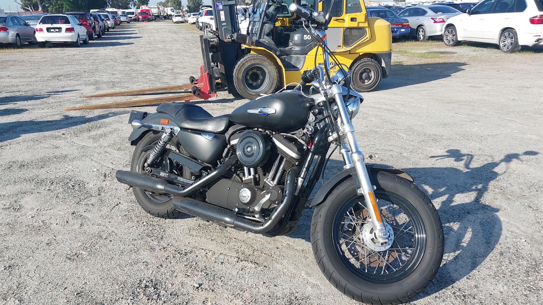 Damaged 2012 Harleydavidson Sportster Custom XL1200CB Motorcycle For