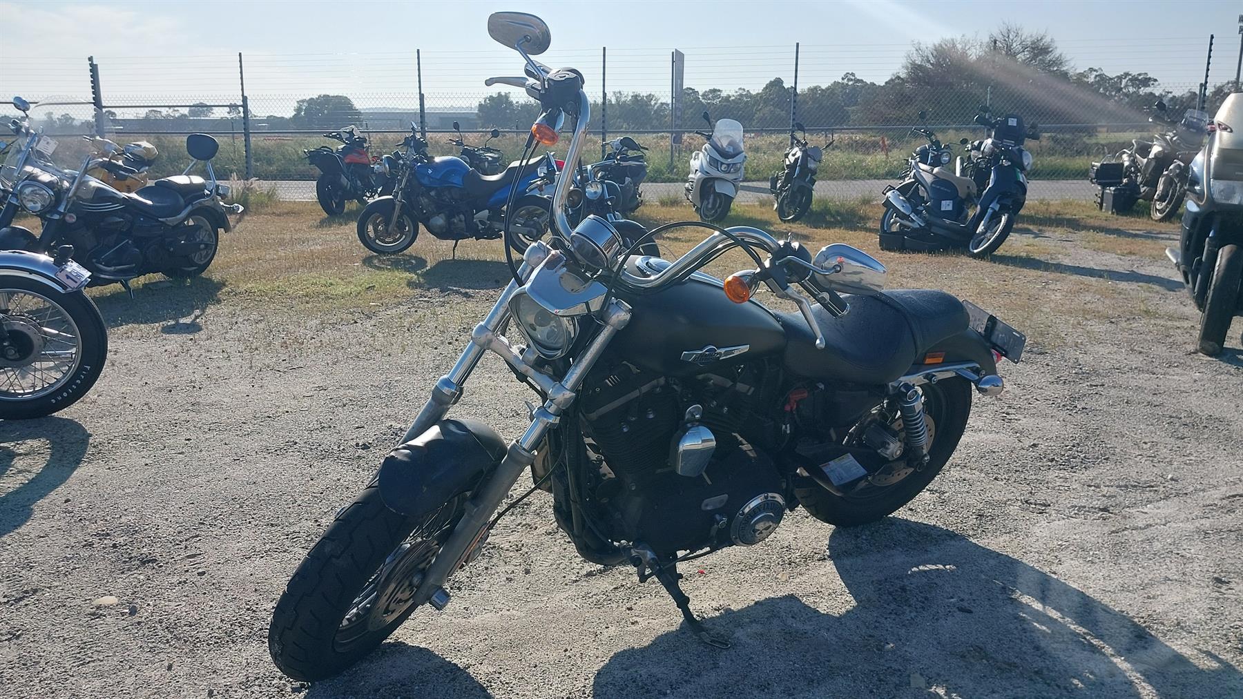 Damaged 2012 Harleydavidson Sportster Custom XL1200CB Motorcycle For