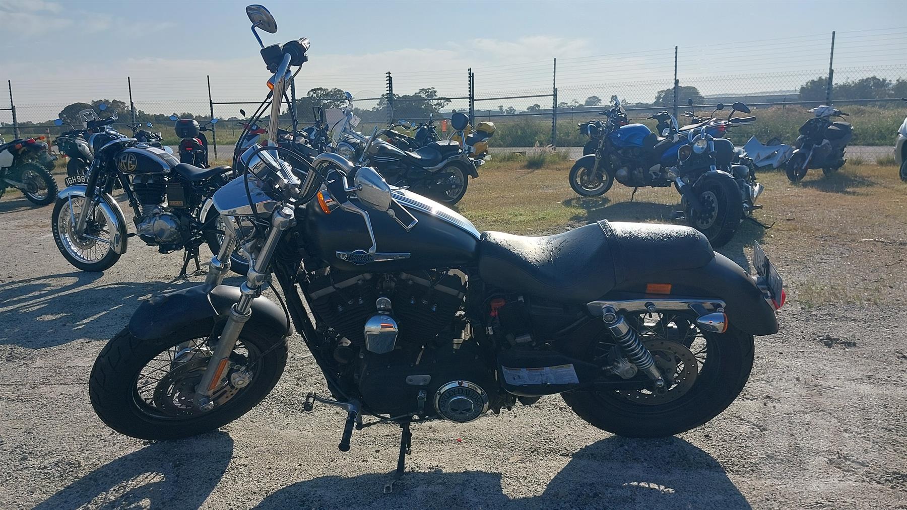 Damaged 2012 Harleydavidson Sportster Custom XL1200CB Motorcycle For