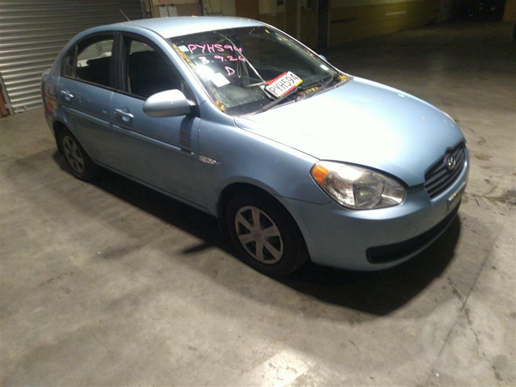 Damaged 2007 Hyundai Accent 1.6 GLS 4D A4 Sedan Accident Damaged