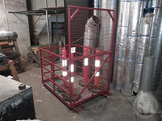 Custom Caged Platform Forklift Attachment Engineering Equipment Photo