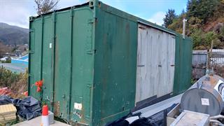 Container 20 Foot (green) Shipping Container Photo