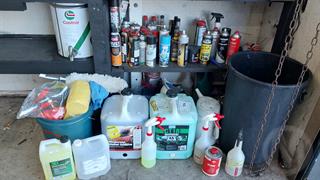 Various Cleaning & Sprays Workshop Supplies Photo