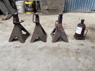 Bottle Jack and Axke Stands Workshop Equipment (GP) Photo