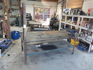 Steel Work Bench With Vice Workshop Equipment Photo