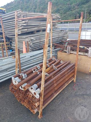 Steel Pipes With Feet Construction Equipment Photo