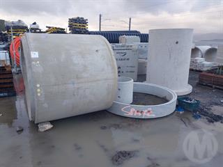 Bulk Lot OF Concrete Culvert Pipes Construction Equipment Photo