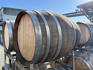 Empty Wine Barrels Various White Wines x 9 Food Production Equipment Photo