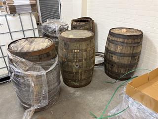 Various Barrels (5x) Bourbon Barrels Food Production Equipment Photo