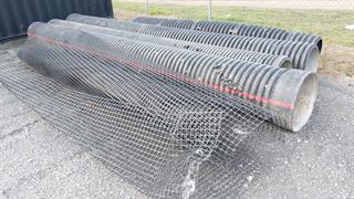 Plastic Pipe and Mesh Construction Materials Photo