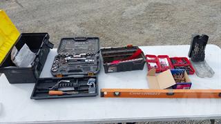 Various Assorted Toolboxes and Tools Photo